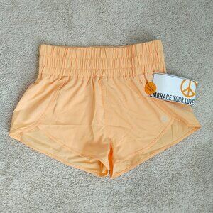 NWT EMBRACE YOUR LOVE Peach Orange Running Shorts Performance - Size Large